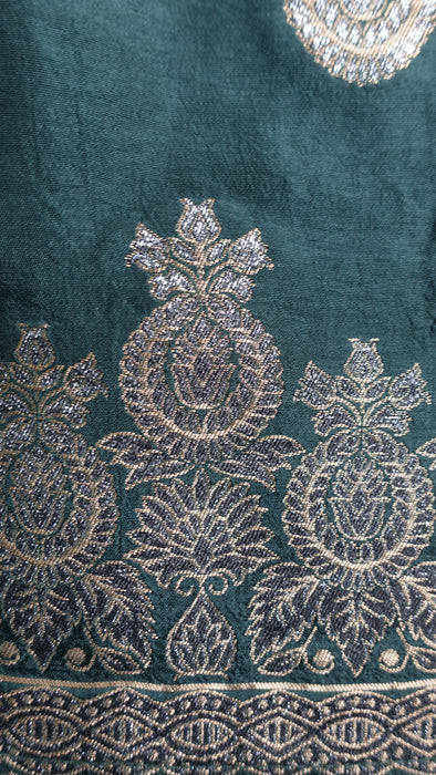 Dark Green Silk Shawl - New
