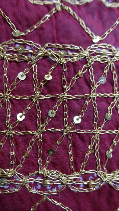 Vintage Green And Red Large Wedding Dupatta - New