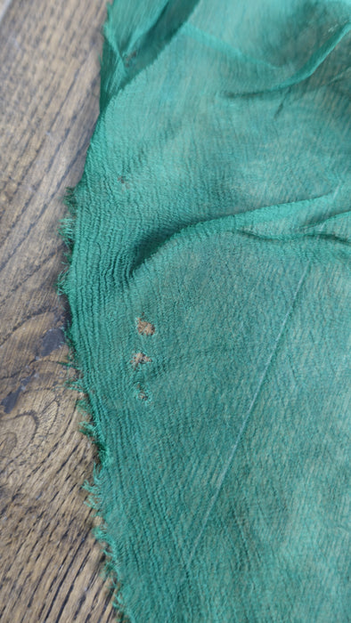 Green Silk Chiffon Vintage Dupatta - New