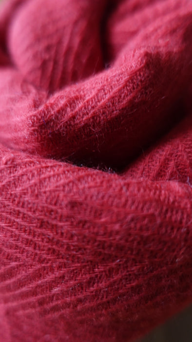 Red Angora Wool Scarf