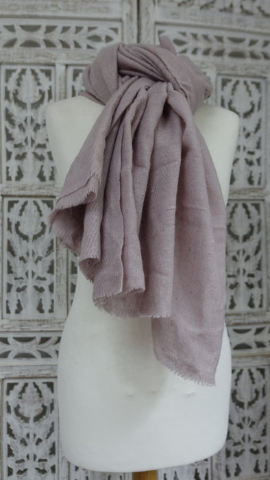 Blush Pink Angora Wool Scarf