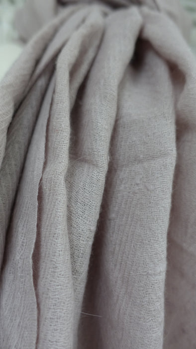 Blush Pink Angora Wool Scarf