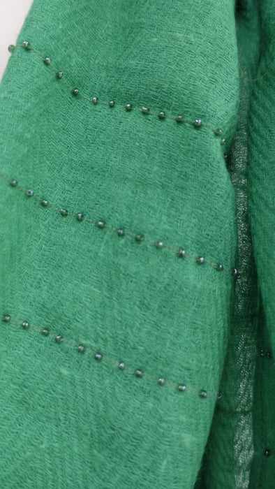 Green Angora Wool Scarf