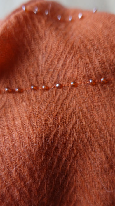 Orange Angora Wool Scarf