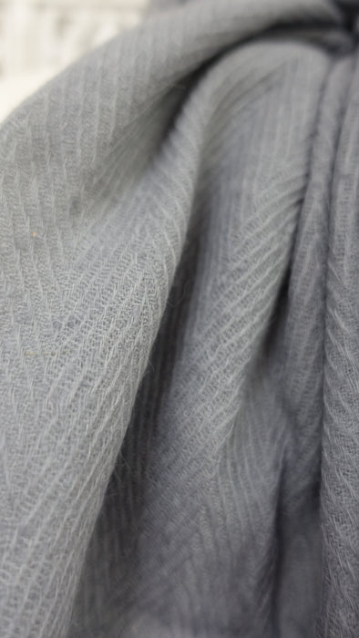Grey Angora Wool Scarf - New