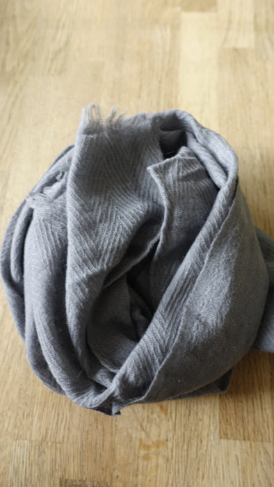 Grey Angora Wool Scarf - New