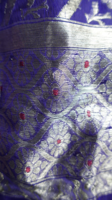 Purple Vintage Silk Voile Dupatta- New
