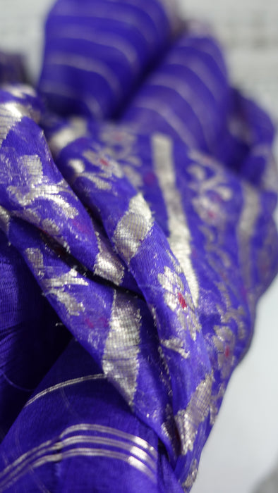 Purple Vintage Silk Voile Dupatta- New