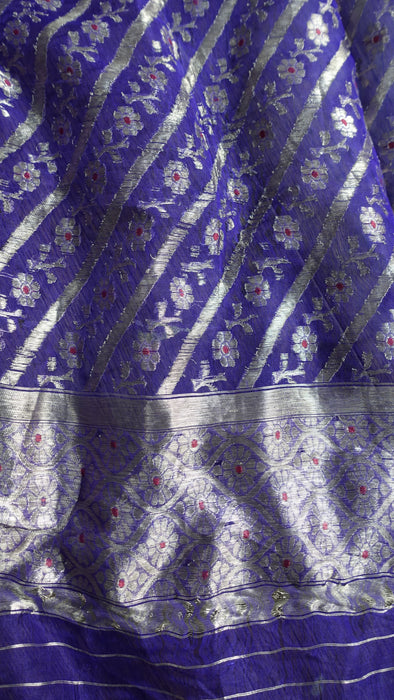 Purple Vintage Silk Voile Dupatta- New