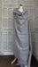 Extra large grey wool shawl – border detail