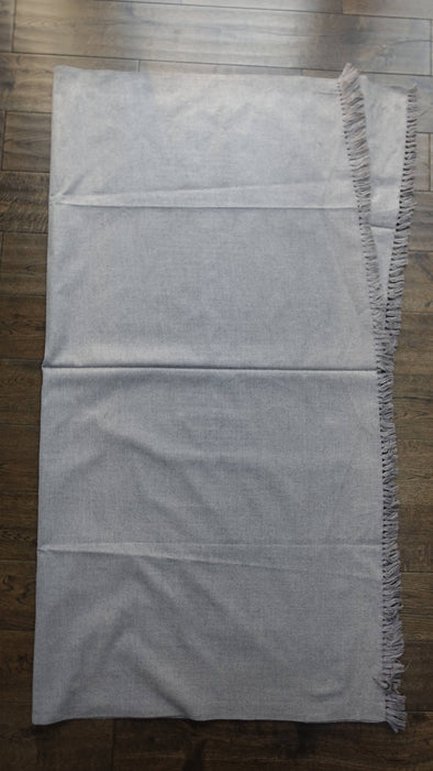 Extra large grey wool shawl – shown draped