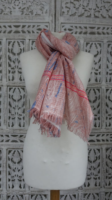 Thin Summer Woven Cotton Scarf - Multiple Colours Available