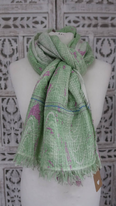 Thin Summer Woven Cotton Scarf - Multiple Colours Available