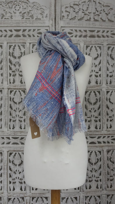 Thin Summer Woven Cotton Scarf - Multiple Colours Available