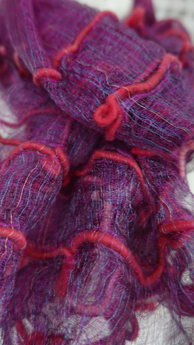 Loose Weave Silk Slub Hands And Looms Scarf - Multiple Colours Available