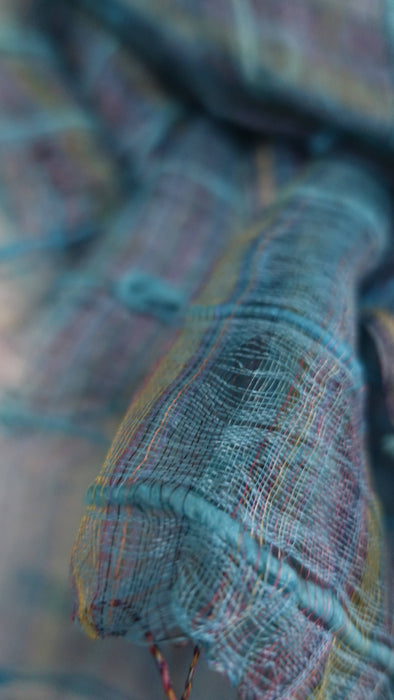 Loose Weave Silk Slub Hands And Looms Scarf - Multiple Colours Available