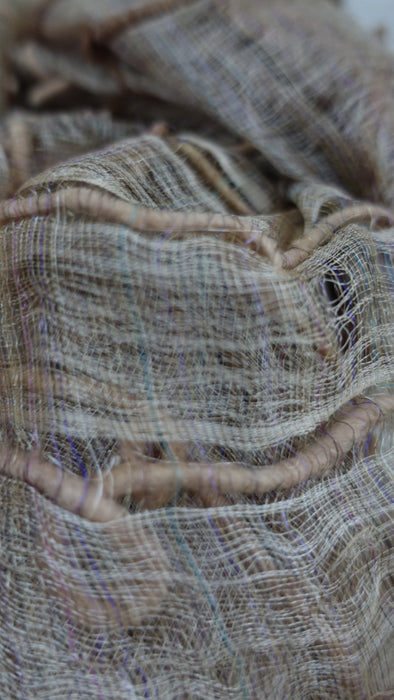 Loose Weave Silk Slub Hands And Looms Scarf - Multiple Colours Available