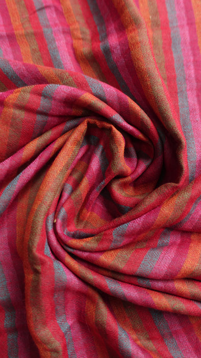 Bright Multi Stripe Reversible Warm Wool Scarf - Multiple Colours Available