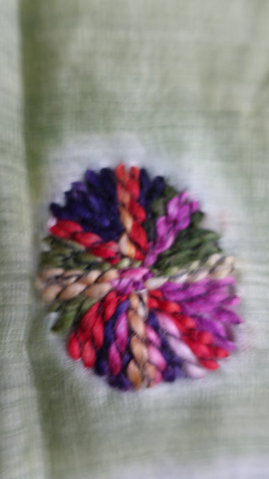 Mint Green Embroidered Scarf