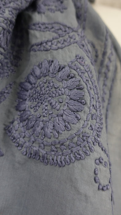 Pure Cotton Hand Embroidered Scarf - Multiple Colours Available