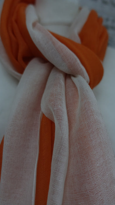 Lightweight Cream Cotton Scarf - Multiple Colours