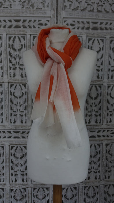 Lightweight Cream Cotton Scarf - Multiple Colours