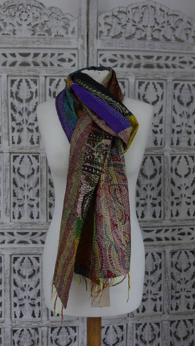 Kantha Pure Silk Scarf Handloom