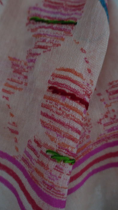 Embroidered Thin Scarf Handloom Scarf - Multiple Colours Available