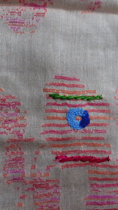 Embroidered Thin Scarf Handloom Scarf - Multiple Colours Available