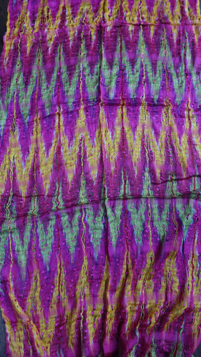 Hot Pink Lime Green Loose Weave Scarf