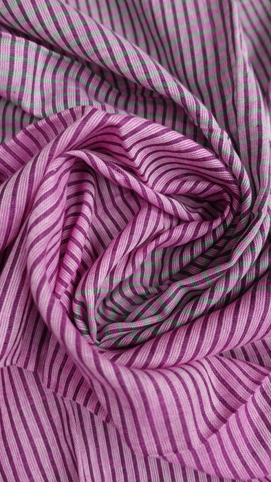 Pink And Purple Handloom Stripe Cotton Scarf
