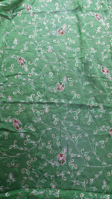 Green Vintage Embroidered Dupatta
