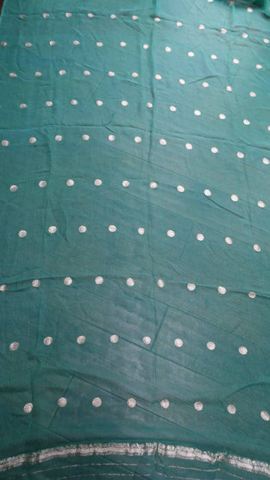 Jade Banarsi Chiffon Dupatta - New