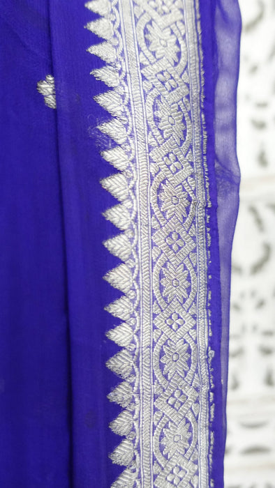 Purple Banarsi Chiffon - New