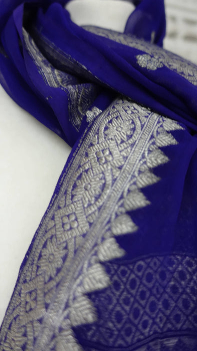 Purple Banarsi Chiffon - New