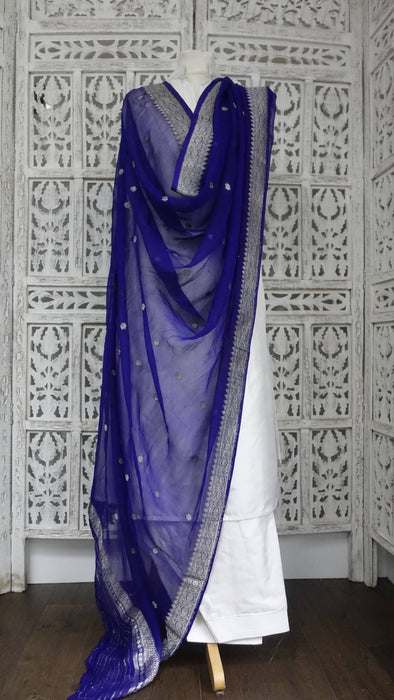 Purple Banarsi Chiffon - New