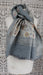 Silver grey wool blend shawl with red and ochre floral design