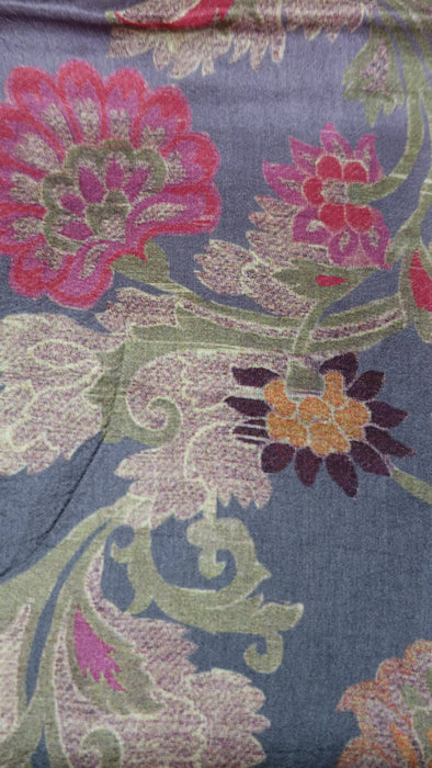Pink And Taupe Chanderi Silk Shawl - New