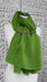 Parrot green wool shawl with multicoloured hand embroidery