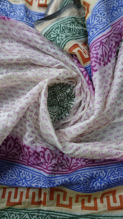 Colourful Cotton Printed Scarf - New