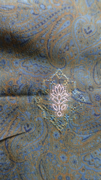 Green Chanderi Silk With Woven Gold - New