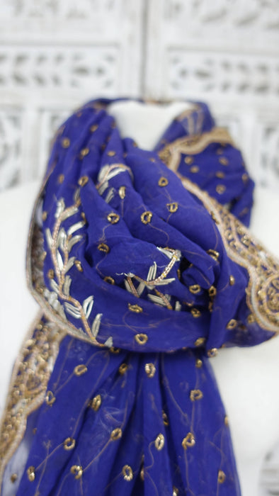 Purple Vintage Wedding Dupatta - Preloved