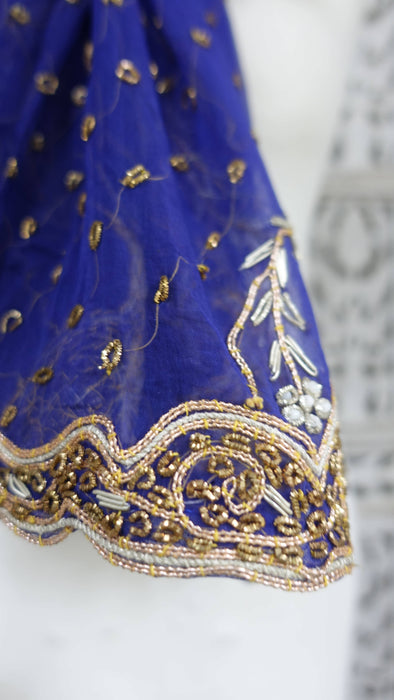 Purple Vintage Wedding Dupatta - Preloved