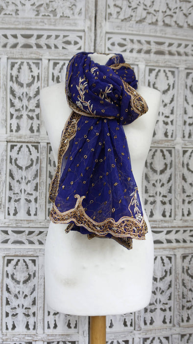 Purple Vintage Wedding Dupatta - Preloved