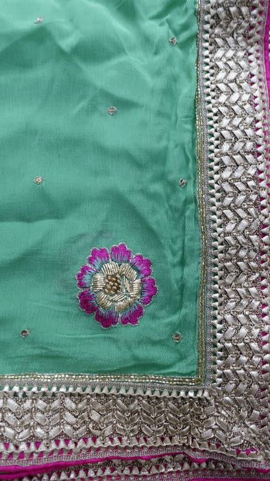 Jade Green Crushed Dupatta - New