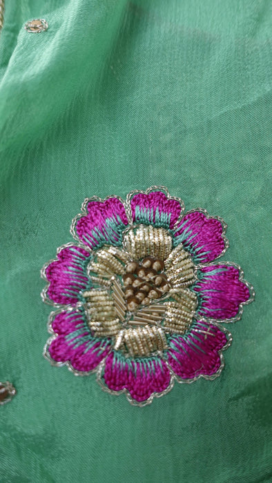 Jade Green Crushed Dupatta - New