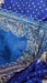 Blue silk chiffon zardosi dupatta – full length view
