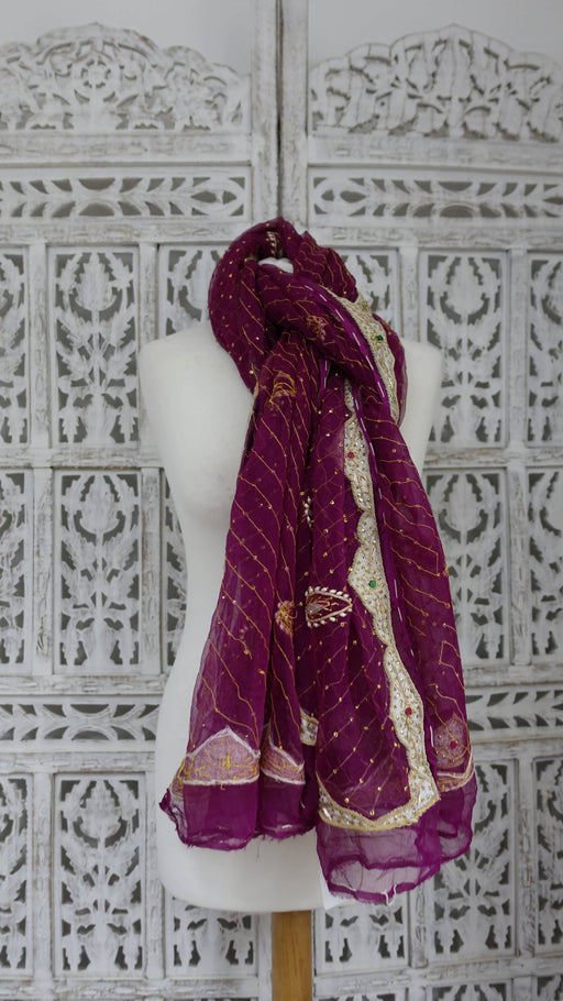 Vivid purple vintage dupatta