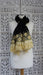 Black silk chiffon vintage gold tasselled dupatta – corner detail