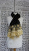 Black silk chiffon vintage gold tasselled dupatta